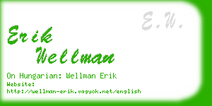 erik wellman business card